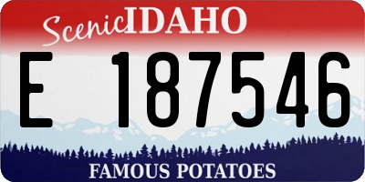ID license plate E187546
