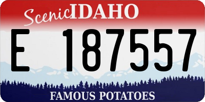 ID license plate E187557