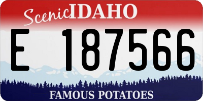ID license plate E187566