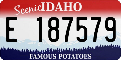 ID license plate E187579
