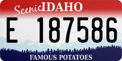 ID license plate E187586
