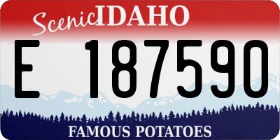 ID license plate E187590
