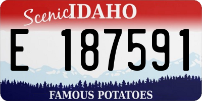ID license plate E187591