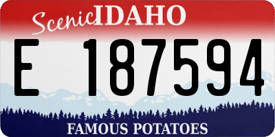 ID license plate E187594