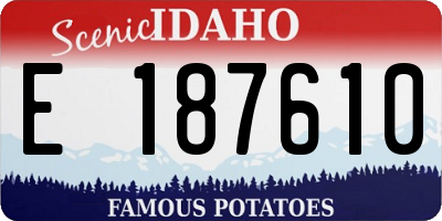 ID license plate E187610