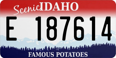 ID license plate E187614