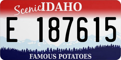 ID license plate E187615