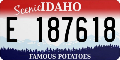 ID license plate E187618
