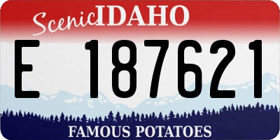 ID license plate E187621