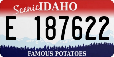 ID license plate E187622
