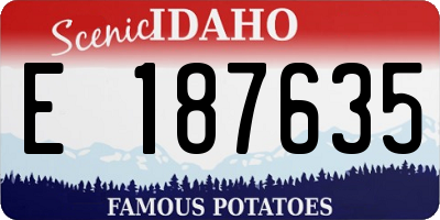 ID license plate E187635