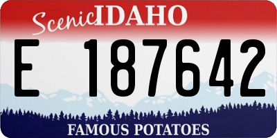 ID license plate E187642