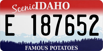 ID license plate E187652