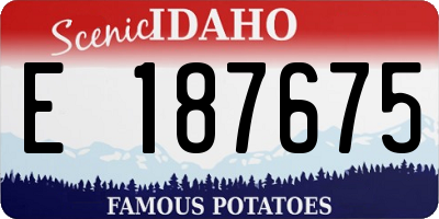 ID license plate E187675