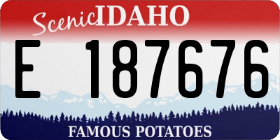 ID license plate E187676
