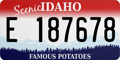 ID license plate E187678