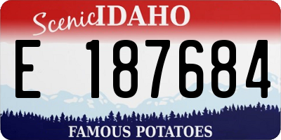 ID license plate E187684