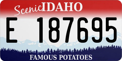 ID license plate E187695