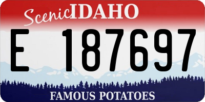 ID license plate E187697