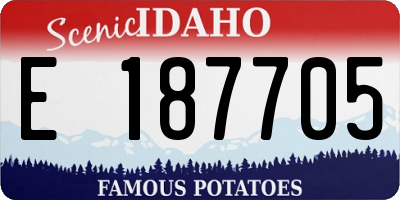 ID license plate E187705