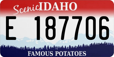 ID license plate E187706