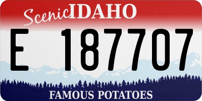 ID license plate E187707