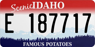 ID license plate E187717