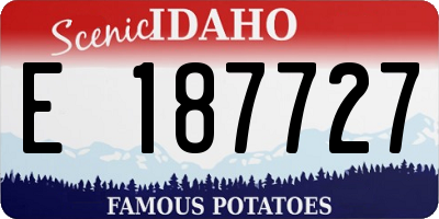 ID license plate E187727