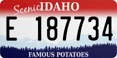 ID license plate E187734