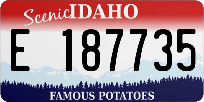ID license plate E187735