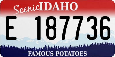 ID license plate E187736