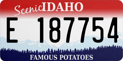 ID license plate E187754