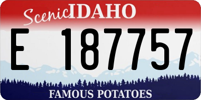 ID license plate E187757