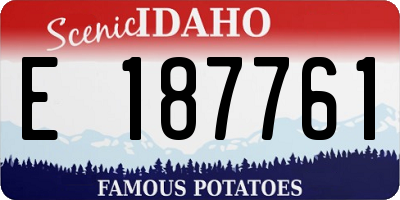 ID license plate E187761
