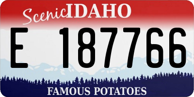 ID license plate E187766