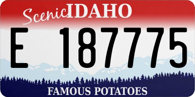 ID license plate E187775