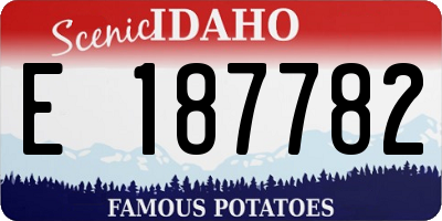 ID license plate E187782