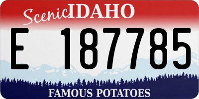 ID license plate E187785