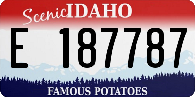 ID license plate E187787