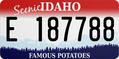 ID license plate E187788