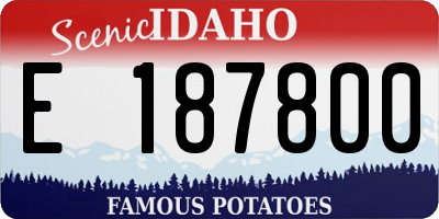 ID license plate E187800