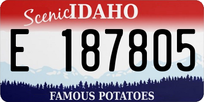 ID license plate E187805