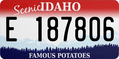 ID license plate E187806