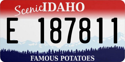 ID license plate E187811