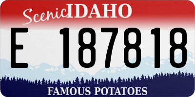 ID license plate E187818