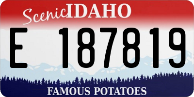 ID license plate E187819