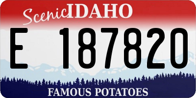 ID license plate E187820