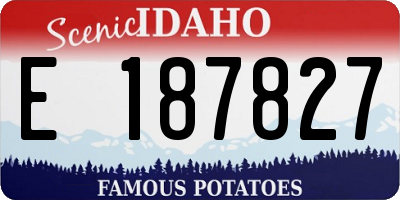 ID license plate E187827