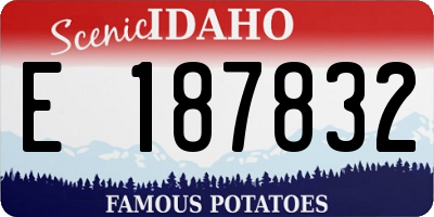 ID license plate E187832