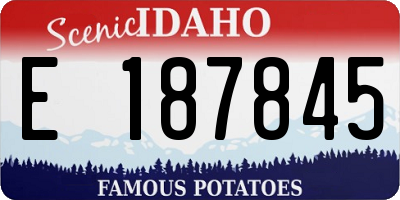 ID license plate E187845